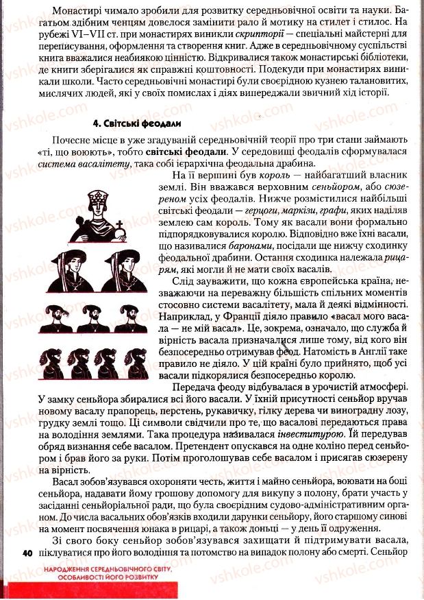 Страница 40 | Підручник Всесвітня історія 7 клас І.М. Ліхтей 2007