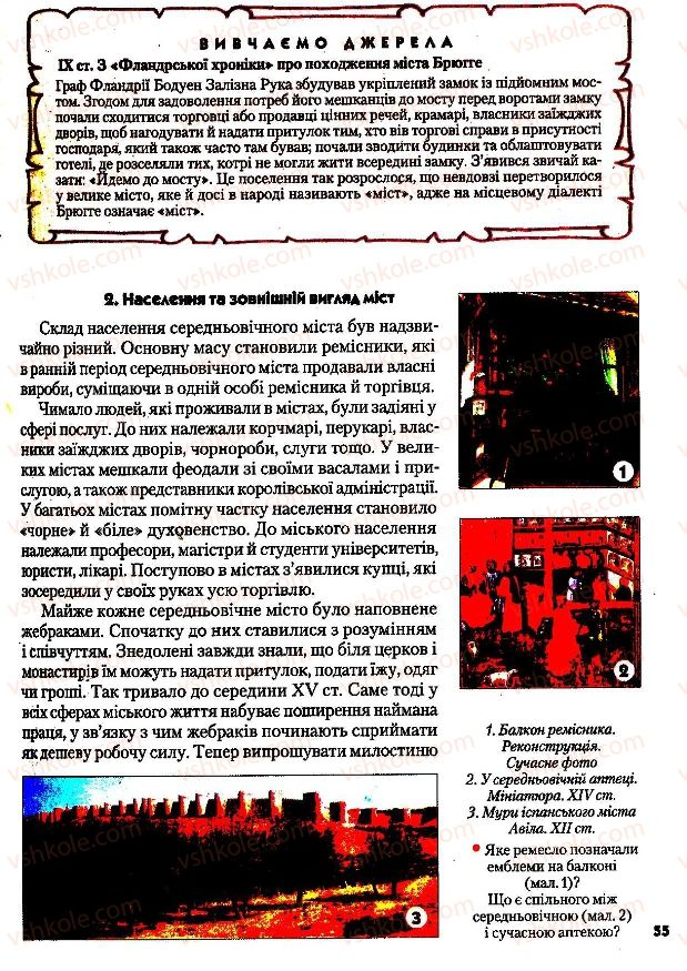 Страница 55 | Підручник Всесвітня історія 7 клас І.М. Ліхтей 2007