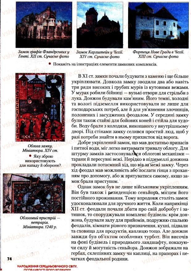 Страница 74 | Підручник Всесвітня історія 7 клас І.М. Ліхтей 2007