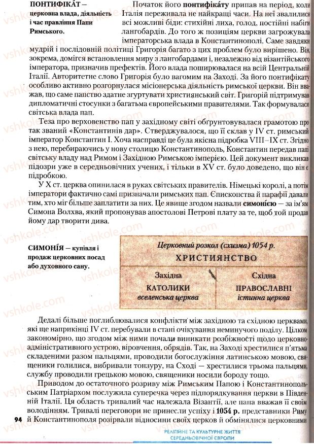 Страница 94 | Підручник Всесвітня історія 7 клас І.М. Ліхтей 2007