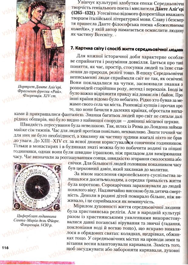 Страница 116 | Підручник Всесвітня історія 7 клас І.М. Ліхтей 2007