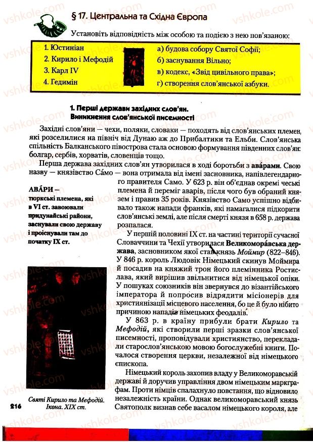 Страница 216 | Підручник Всесвітня історія 7 клас І.М. Ліхтей 2007