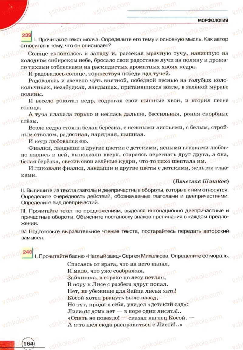 Страница 164 | Підручник Русский язык 7 клас Е.И. Быкова, Л.В. Давидюк, В.И. Стативка 2007