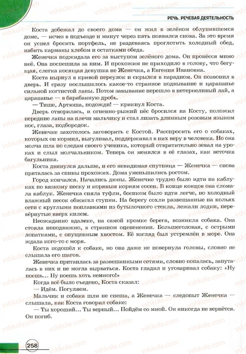 Страница 258 | Підручник Русский язык 7 клас Е.И. Быкова, Л.В. Давидюк, В.И. Стативка 2007