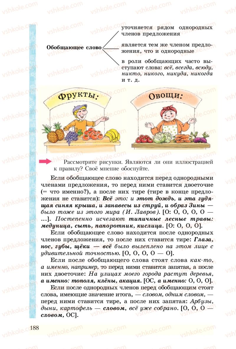 Страница 188 | Підручник Русский язык 8 клас А.Н. Рудяков, Т.Я. Фролова 2008