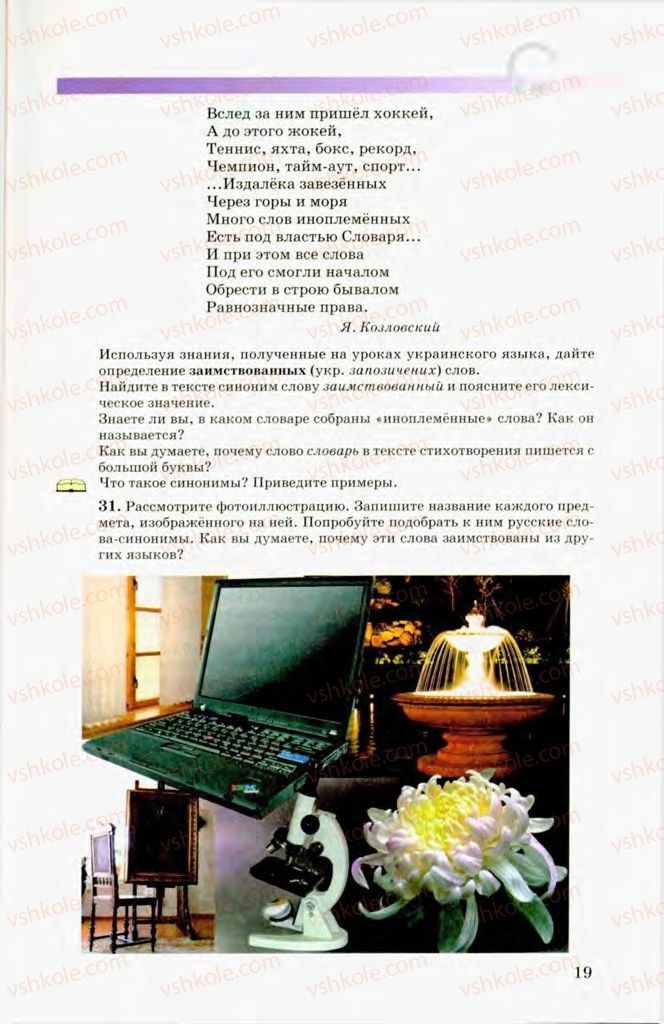 Страница 19 | Підручник Русский язык 8 клас Т.М. Полякова, Е.И. Самонова, В.В. Дьяченко 2008