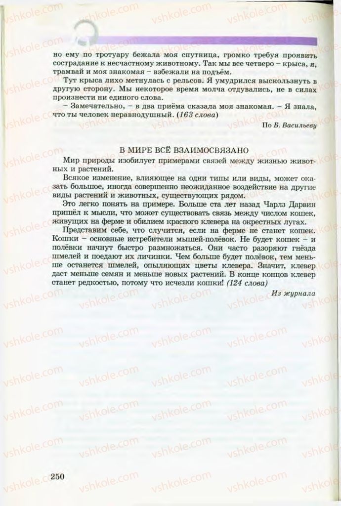 Страница 250 | Підручник Русский язык 8 клас Т.М. Полякова, Е.И. Самонова, В.В. Дьяченко 2008