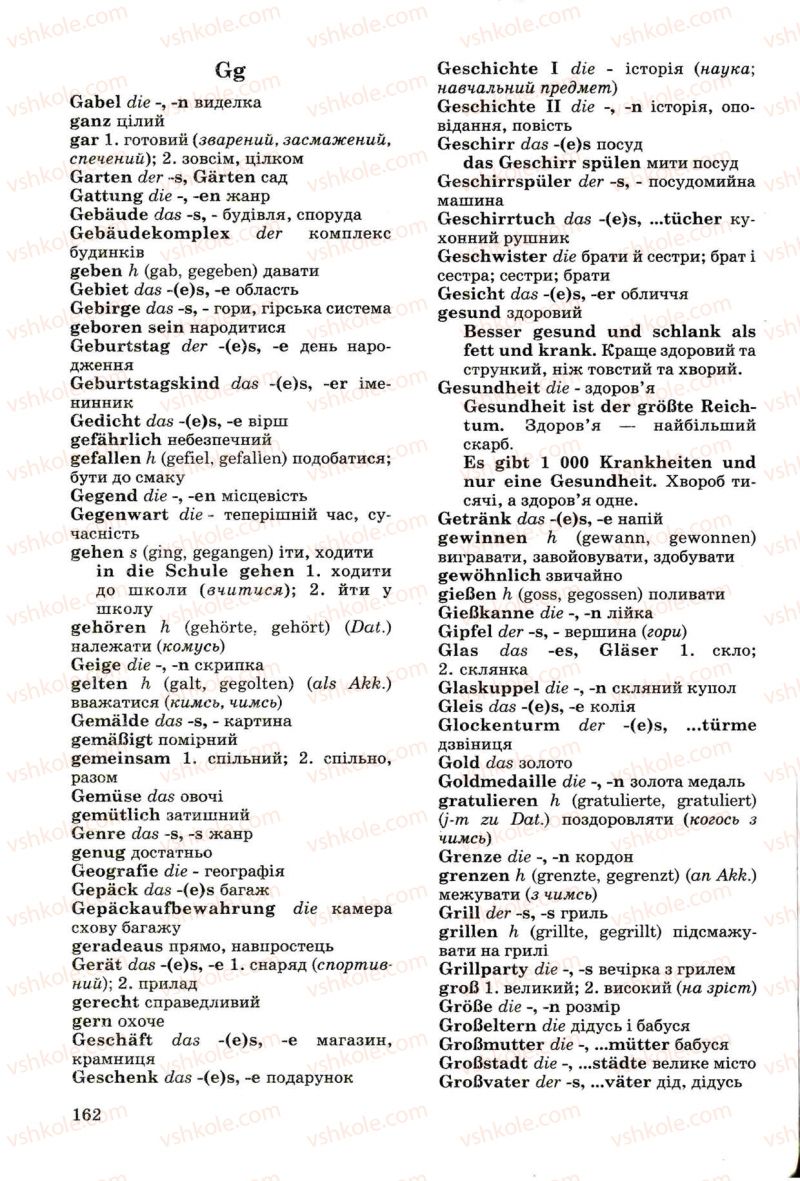 Страница 162 | Підручник Німецька мова 8 клас Н.П. Басай 2009 7 рік навчання