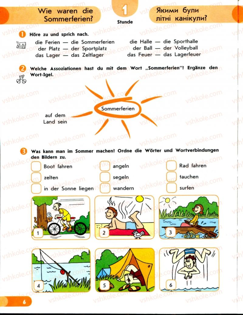 Страница 6 | Підручник Німецька мова 8 клас С.І. Сотникова 2008