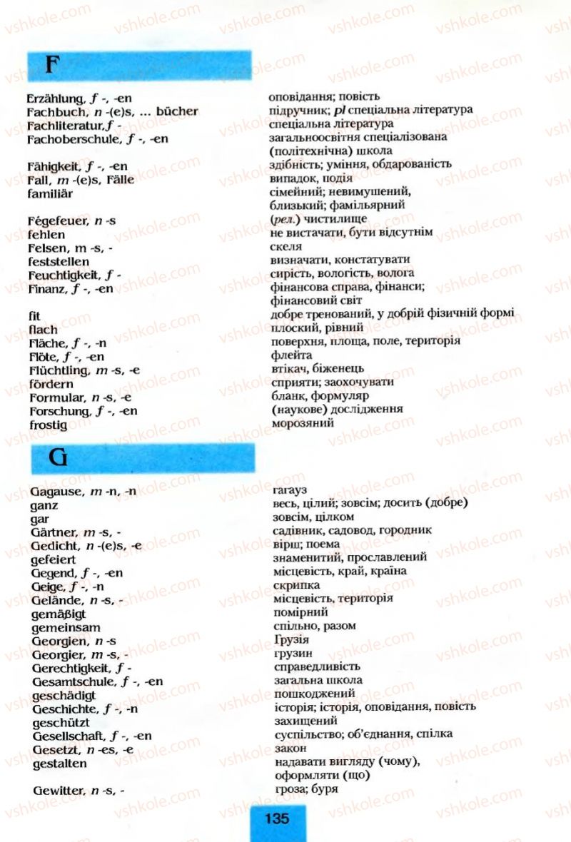 Страница 135 | Підручник Німецька мова 8 клас Л.П. Савченко 2008