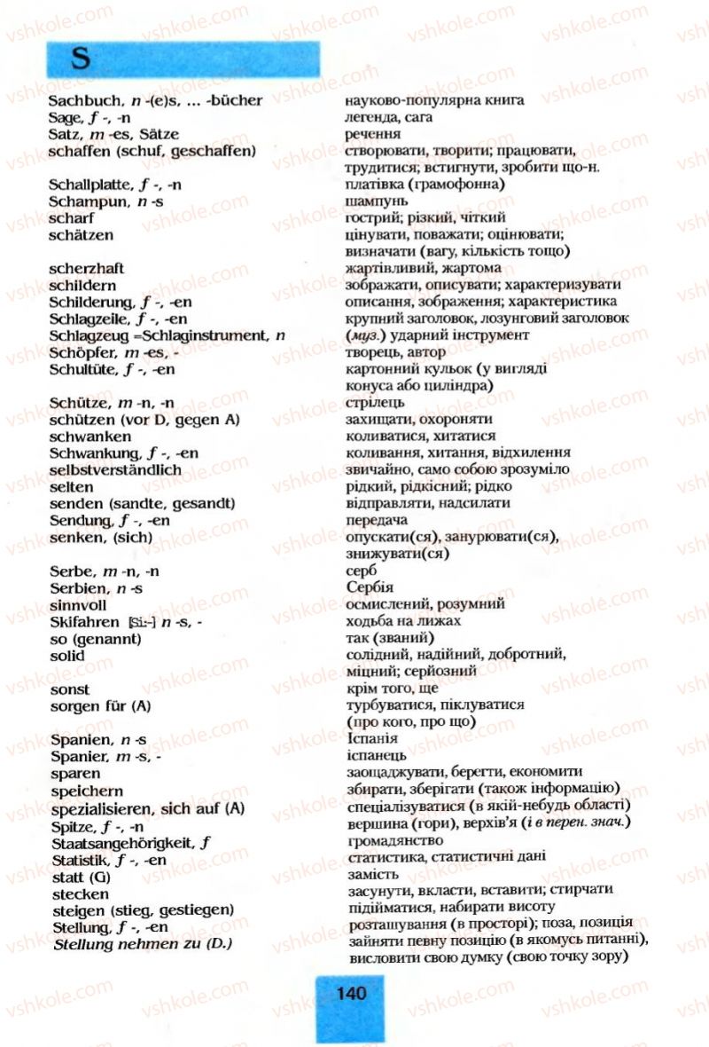 Страница 140 | Підручник Німецька мова 8 клас Л.П. Савченко 2008