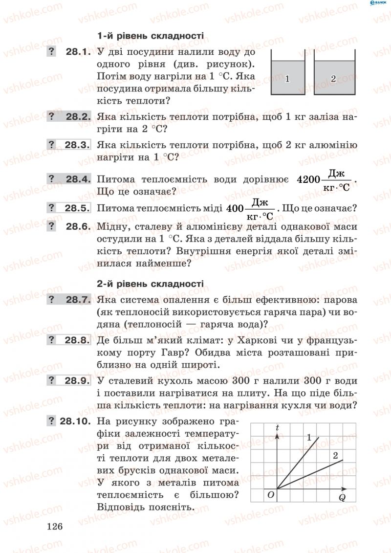Страница 126 | Підручник Фізика 8 клас І.Ю. Ненашев 2011 Збірник задач
