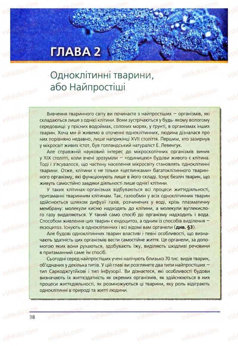 Страница 38 | Підручник Біологія 8 клас Т.І. Базанова, Ю.В. Павіченко, О.Г. Шатровський 2008