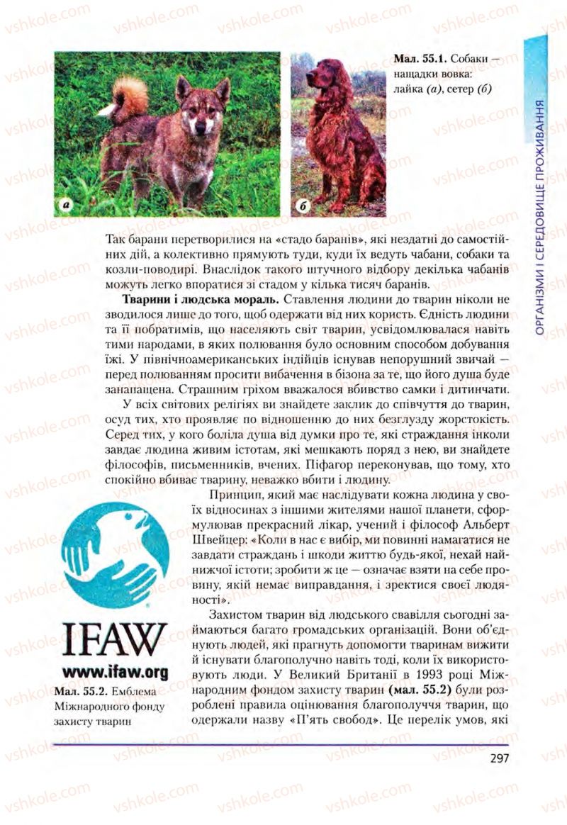 Страница 297 | Підручник Біологія 8 клас Т.І. Базанова, Ю.В. Павіченко, О.Г. Шатровський 2008