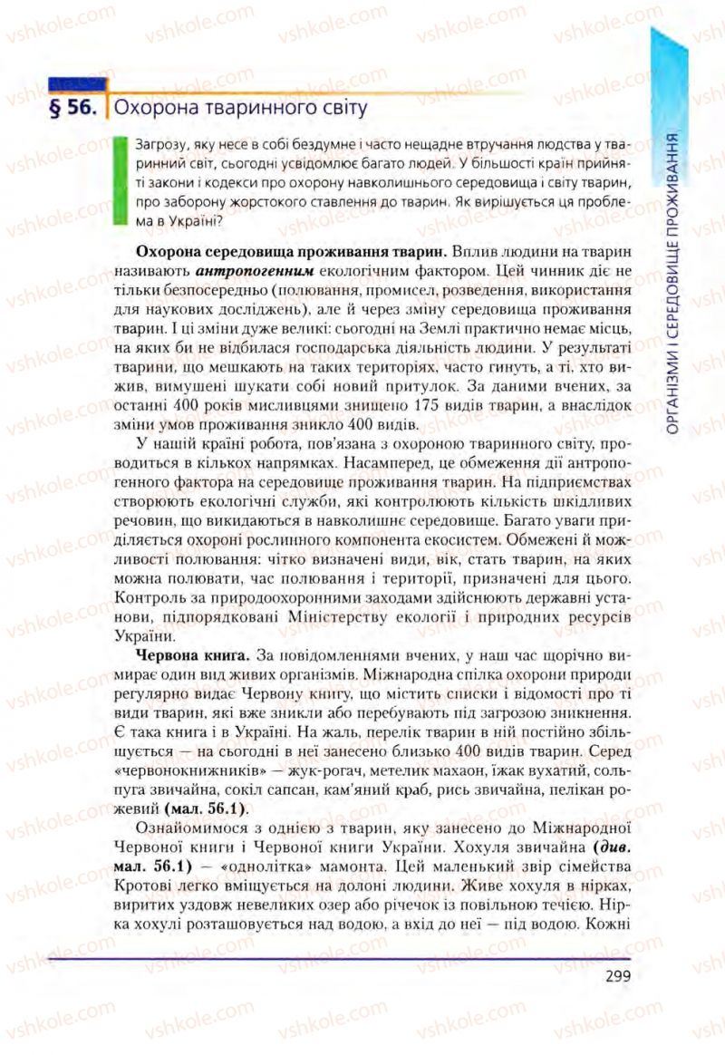Страница 299 | Підручник Біологія 8 клас Т.І. Базанова, Ю.В. Павіченко, О.Г. Шатровський 2008