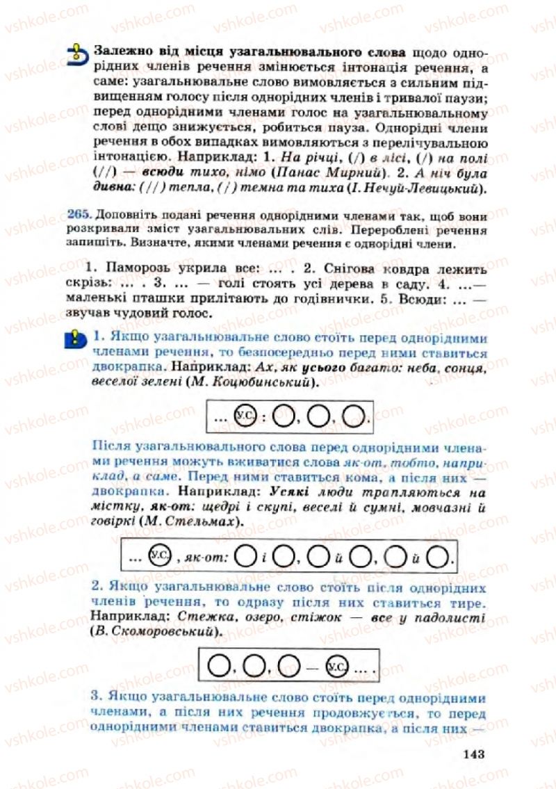 Страница 143 | Підручник Українська мова 8 клас А.А. Ворон, В.А. Солопенко 2008