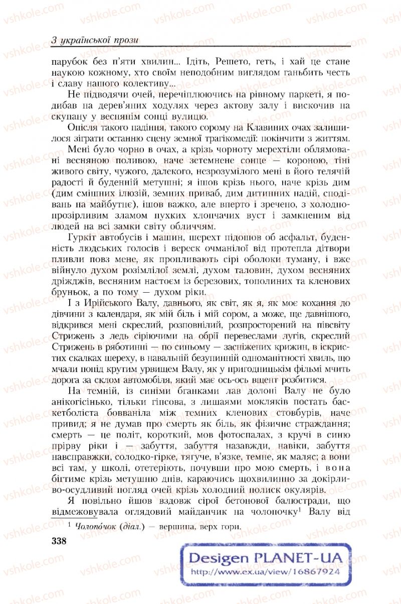 Страница 338 | Підручник Українська література 8 клас О.М. Авраменко, Г.К. Дмитренко 2008