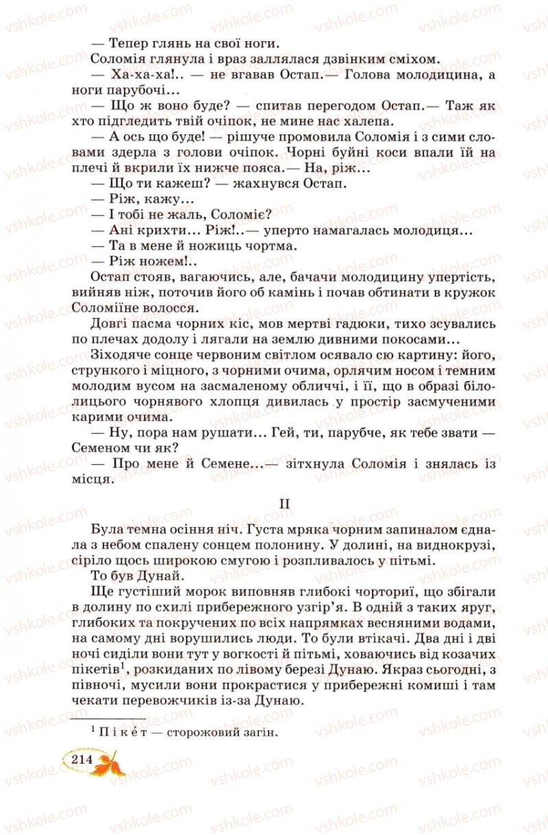 Страница 214 | Підручник Українська література 8 клас В.І. Цимбалюк 2008