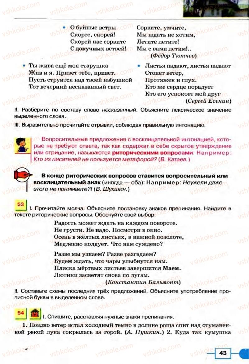 Страница 43 | Підручник Русский язык 8 клас Е.И. Быкова, Л.В Давидюк, В.И. Стативка 2008