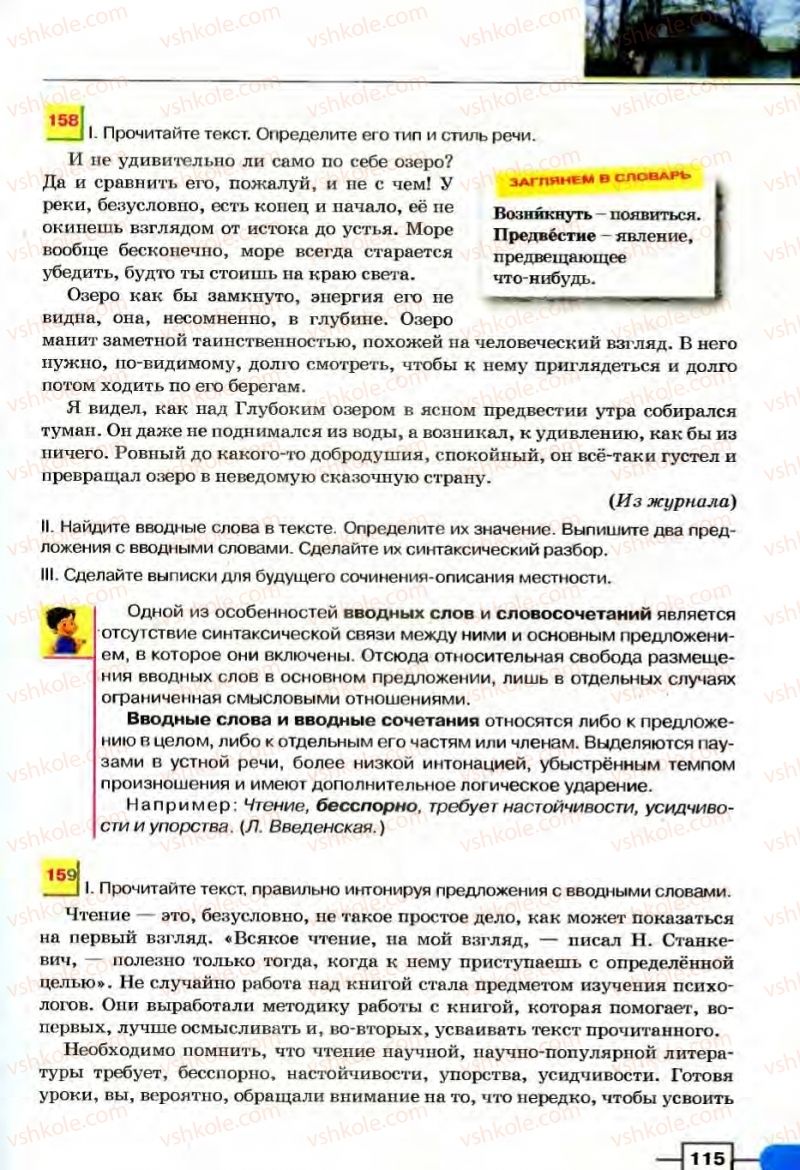 Страница 115 | Підручник Русский язык 8 клас Е.И. Быкова, Л.В Давидюк, В.И. Стативка 2008