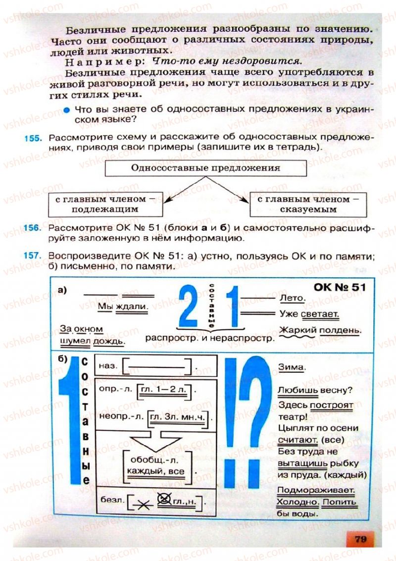 Страница 79 | Підручник Русский язык 8 клас Е.В. Малыхина 2008