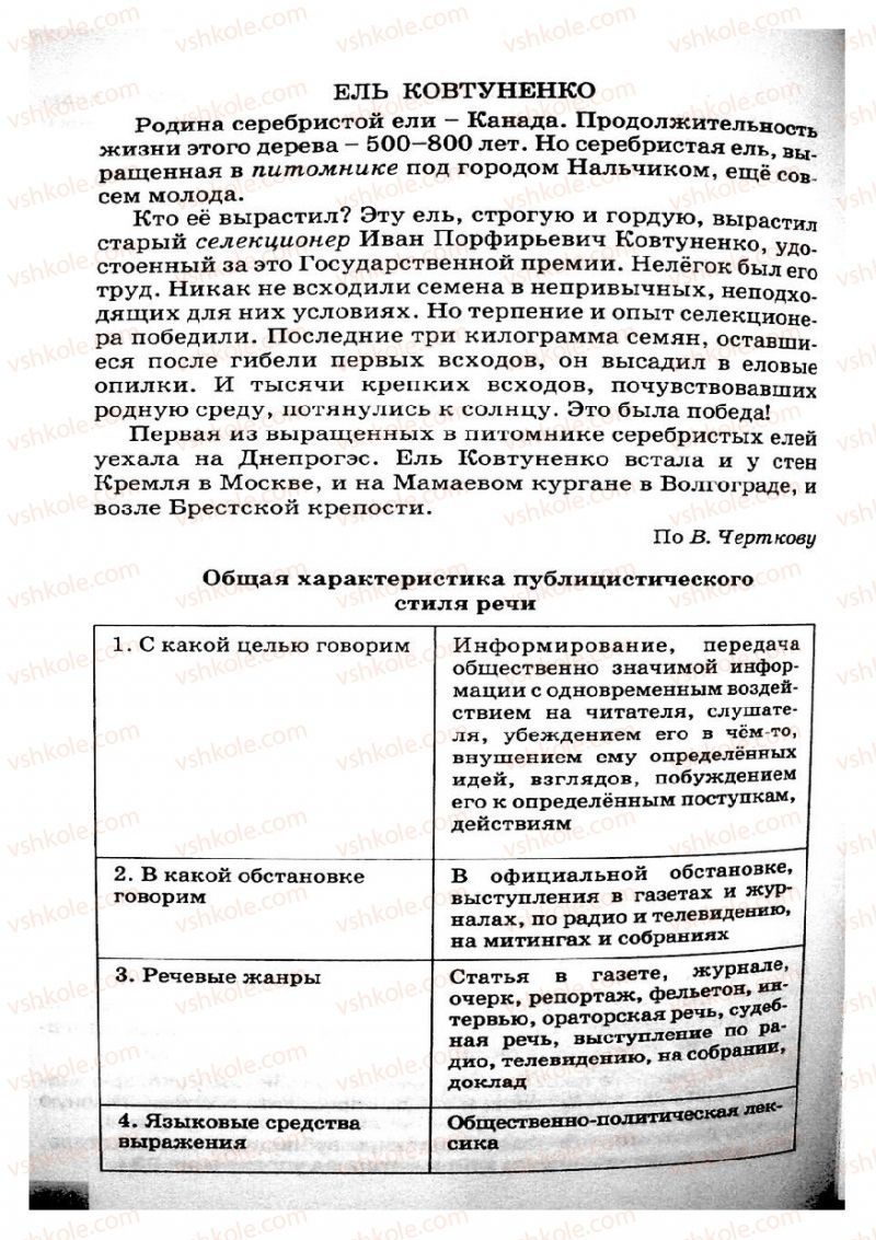 Страница 166 | Підручник Русский язык 8 клас Е.В. Малыхина 2008
