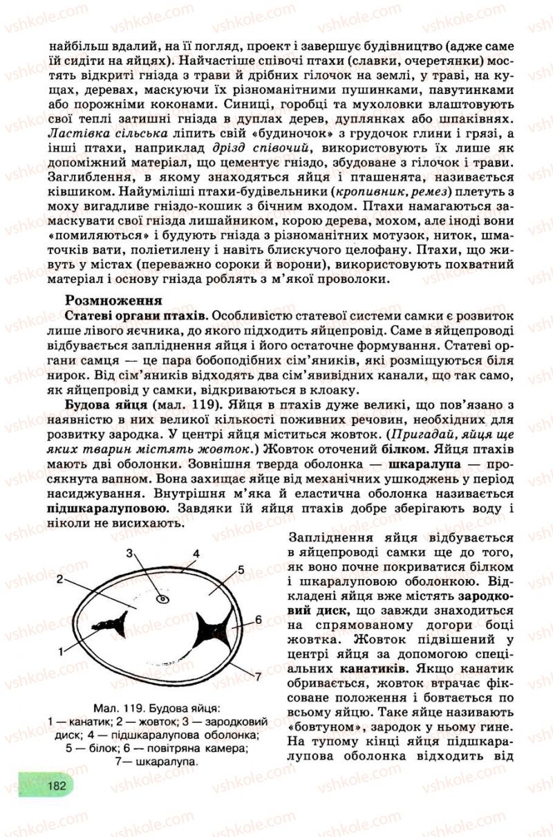Страница 182 | Підручник Біологія 8 клас С.В. Межжерін, Я.О. Межжеріна 2008