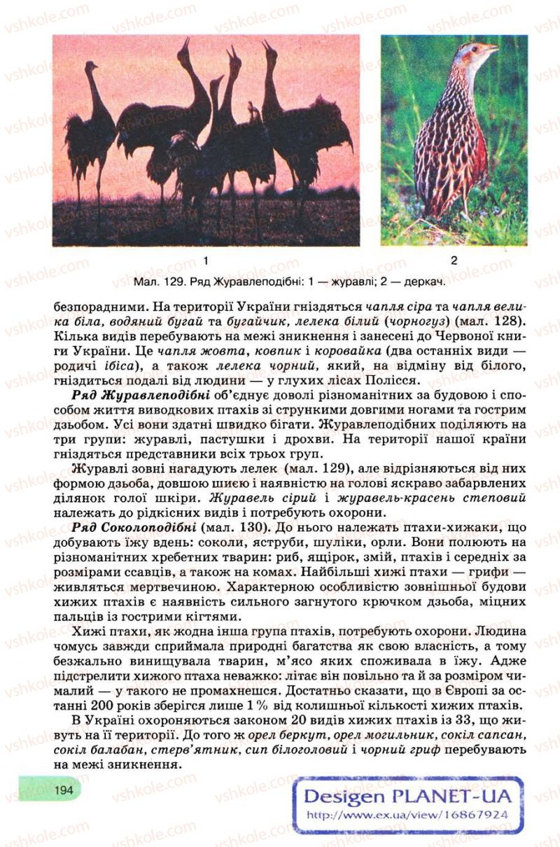 Страница 194 | Підручник Біологія 8 клас С.В. Межжерін, Я.О. Межжеріна 2008