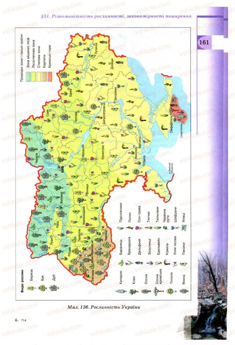 Страница 161 | Підручник Географія 8 клас В.Ю. Пестушко, Г.Ш. Уварова 2008