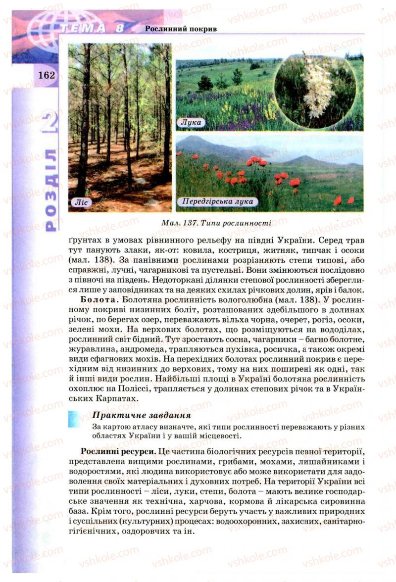 Страница 162 | Підручник Географія 8 клас В.Ю. Пестушко, Г.Ш. Уварова 2008