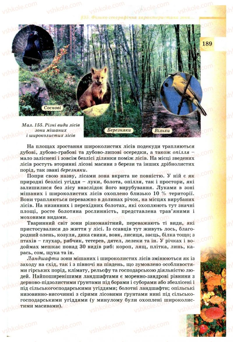 Страница 189 | Підручник Географія 8 клас В.Ю. Пестушко, Г.Ш. Уварова 2008