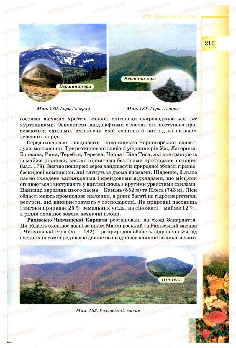 Страница 213 | Підручник Географія 8 клас В.Ю. Пестушко, Г.Ш. Уварова 2008