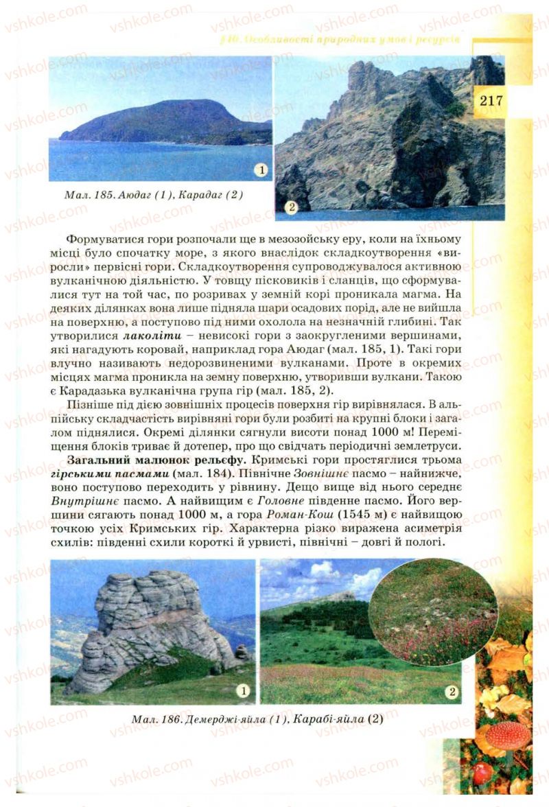 Страница 217 | Підручник Географія 8 клас В.Ю. Пестушко, Г.Ш. Уварова 2008