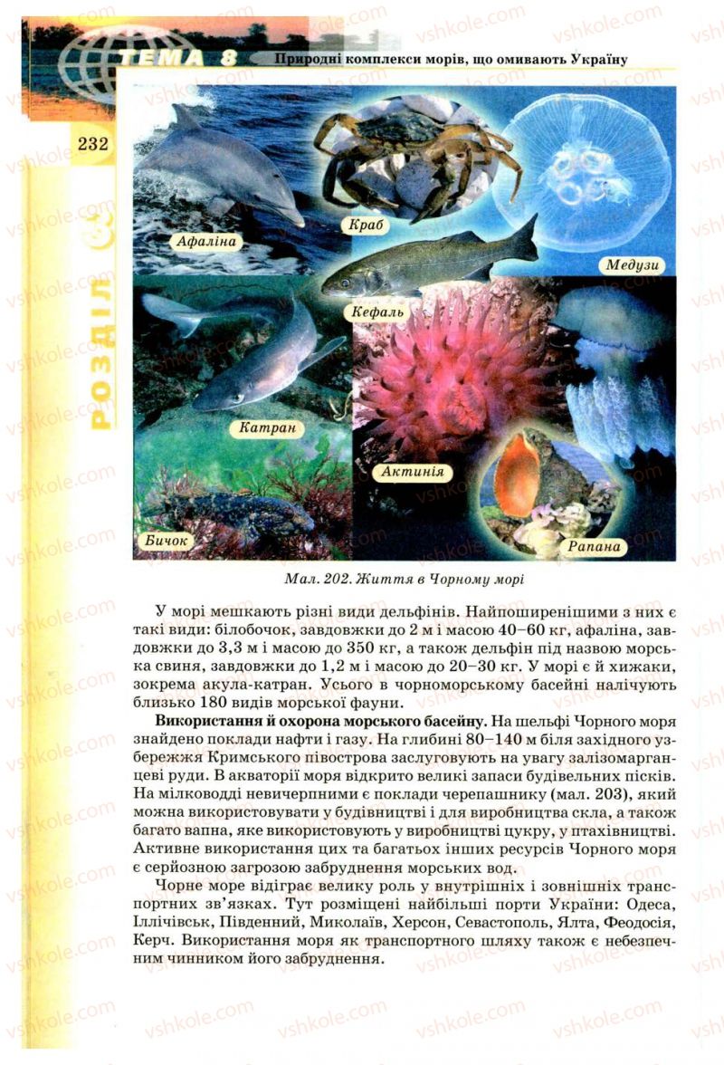 Страница 232 | Підручник Географія 8 клас В.Ю. Пестушко, Г.Ш. Уварова 2008