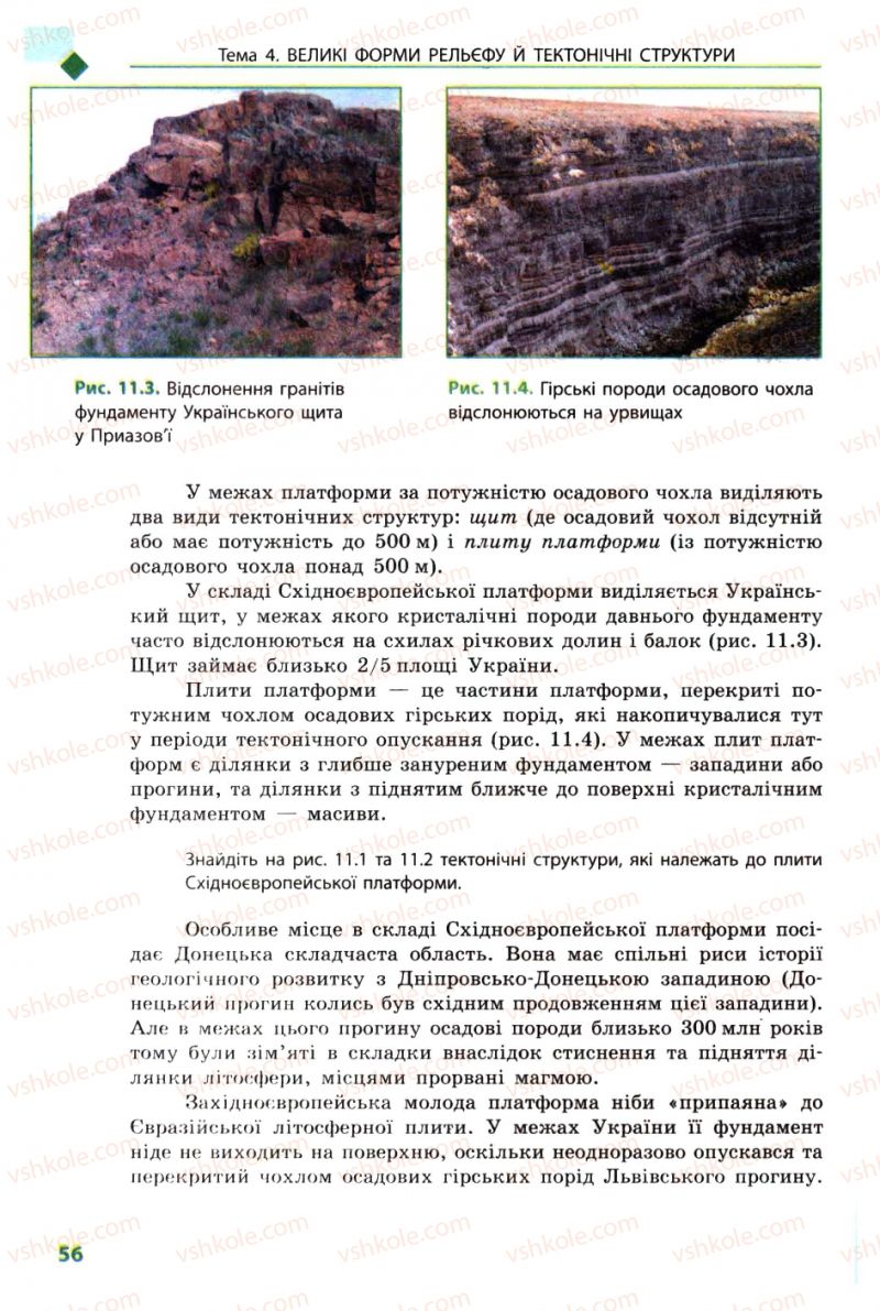 Страница 56 | Підручник Географія 8 клас Л.М. Булава 2008