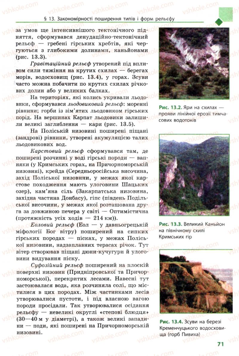 Страница 71 | Підручник Географія 8 клас Л.М. Булава 2008