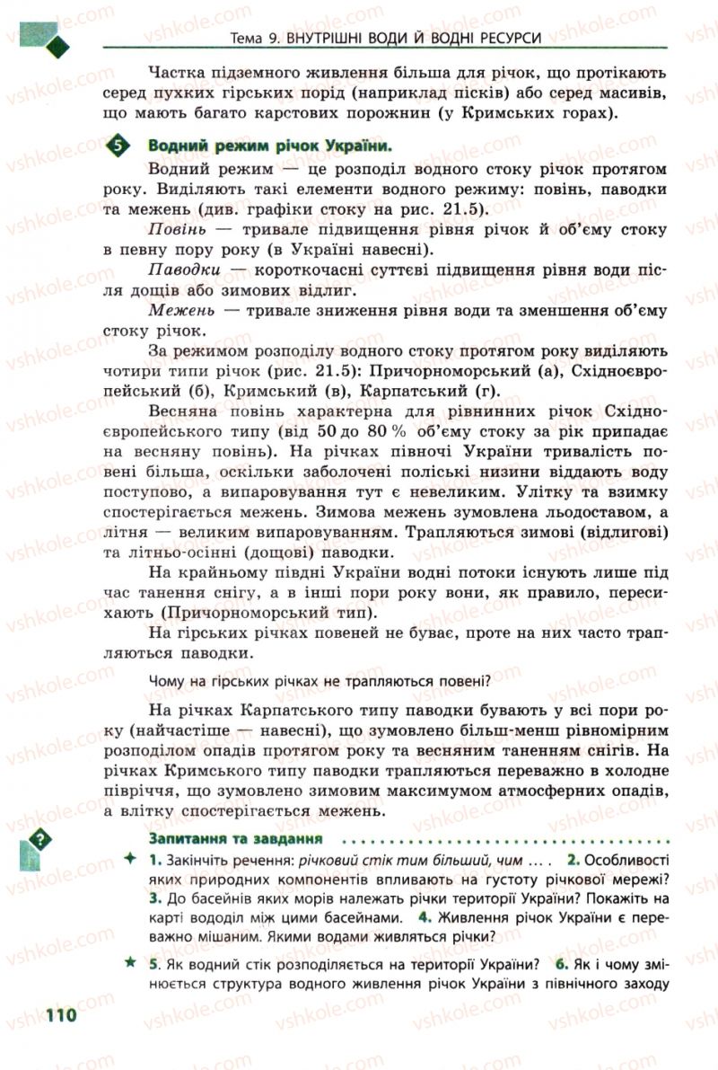 Страница 110 | Підручник Географія 8 клас Л.М. Булава 2008