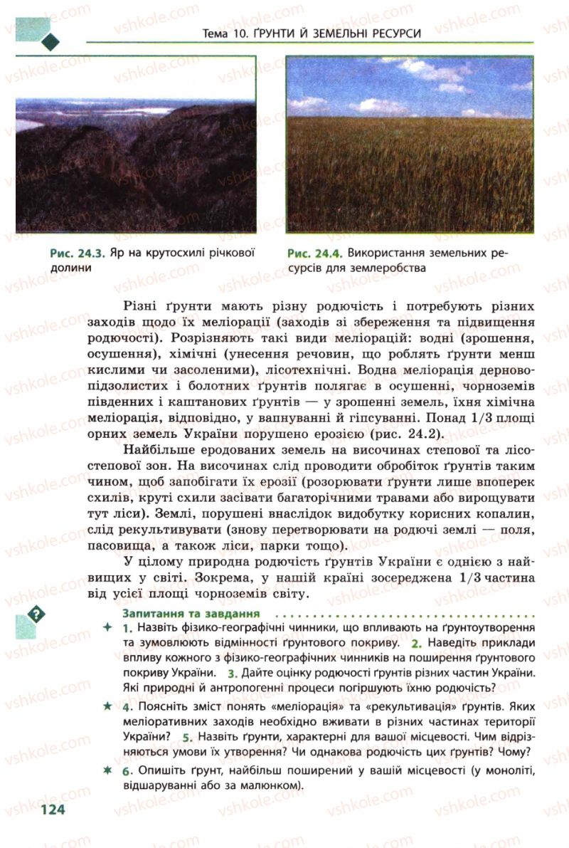 Страница 124 | Підручник Географія 8 клас Л.М. Булава 2008