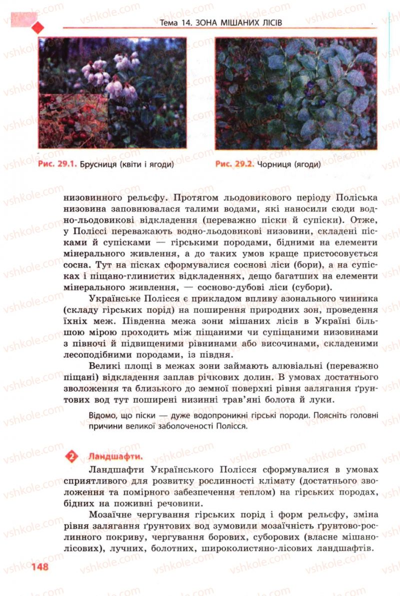 Страница 148 | Підручник Географія 8 клас Л.М. Булава 2008