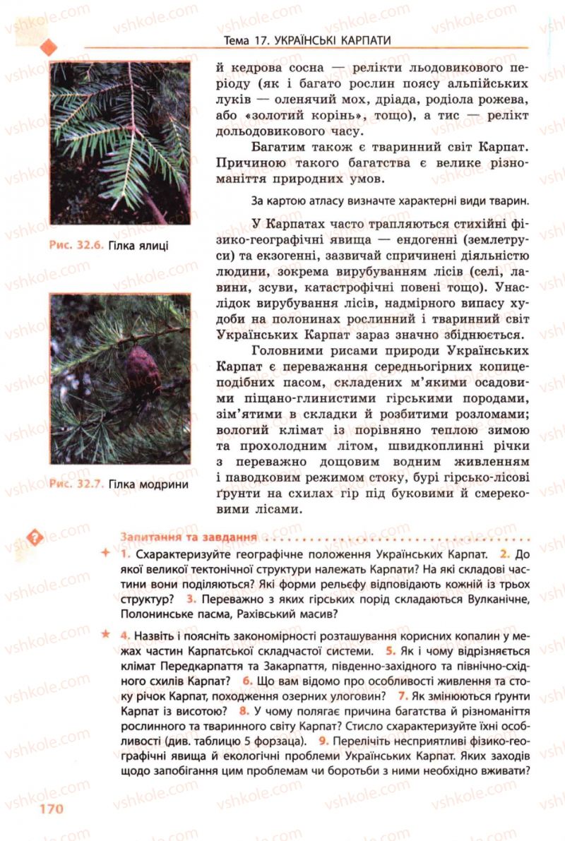 Страница 170 | Підручник Географія 8 клас Л.М. Булава 2008
