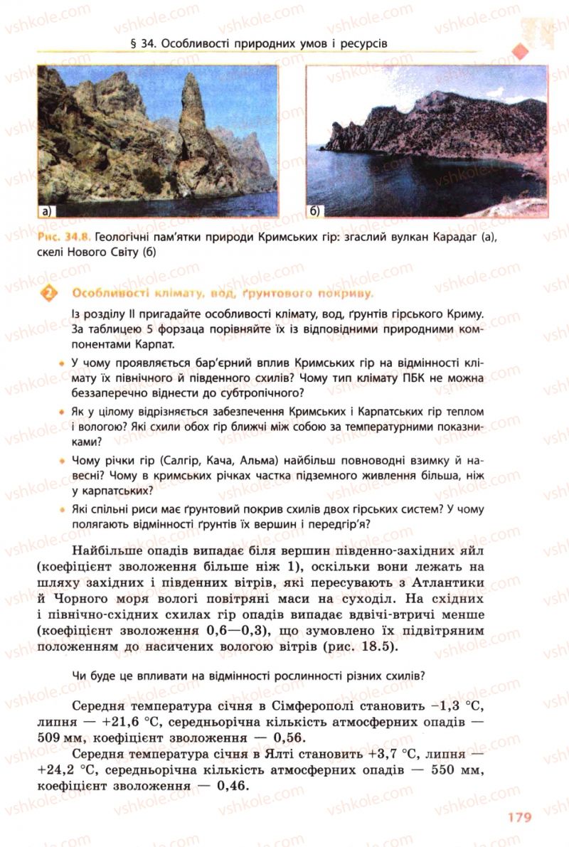 Страница 179 | Підручник Географія 8 клас Л.М. Булава 2008