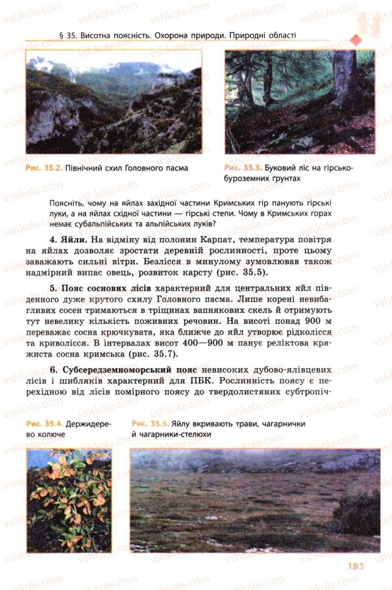 Страница 183 | Підручник Географія 8 клас Л.М. Булава 2008