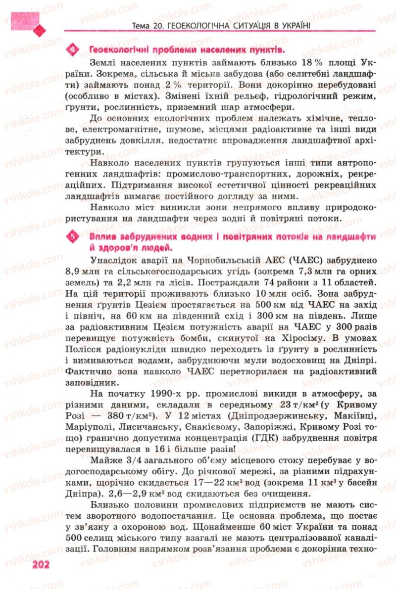 Страница 202 | Підручник Географія 8 клас Л.М. Булава 2008