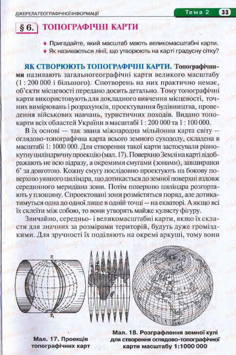 Страница 33 | Підручник Географія 8 клас І.Л. Дітчук, О.В. Заставецька, І.В. Брущенко 2008