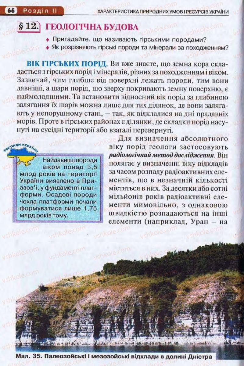 Страница 66 | Підручник Географія 8 клас І.Л. Дітчук, О.В. Заставецька, І.В. Брущенко 2008