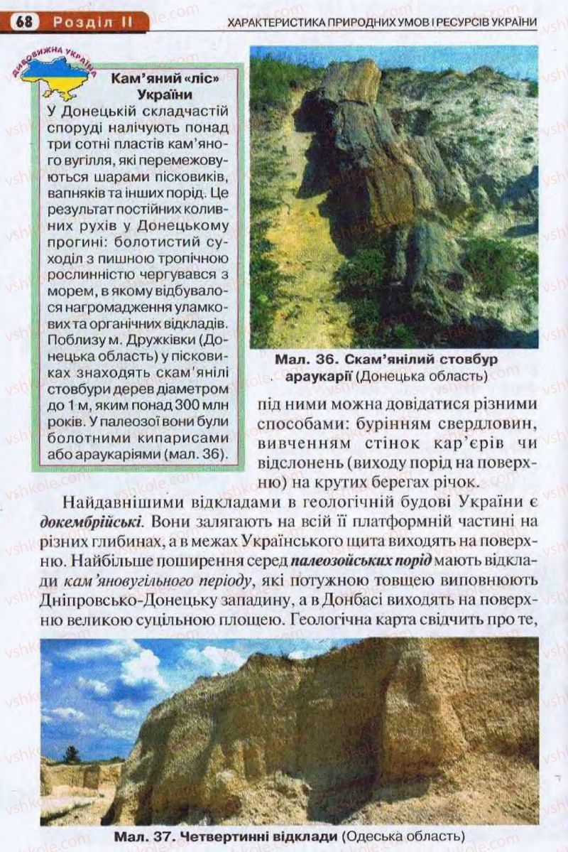 Страница 68 | Підручник Географія 8 клас І.Л. Дітчук, О.В. Заставецька, І.В. Брущенко 2008