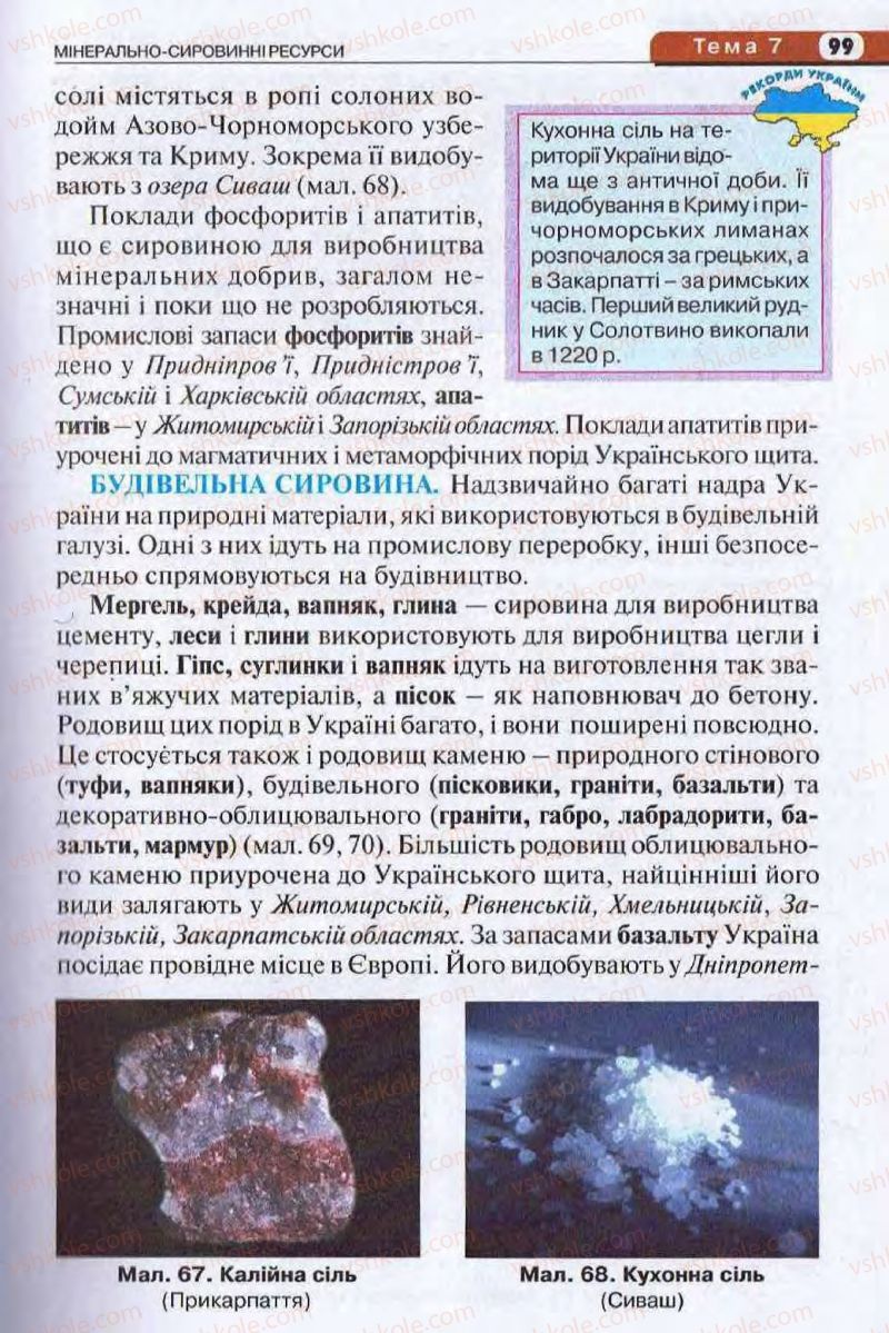 Страница 99 | Підручник Географія 8 клас І.Л. Дітчук, О.В. Заставецька, І.В. Брущенко 2008