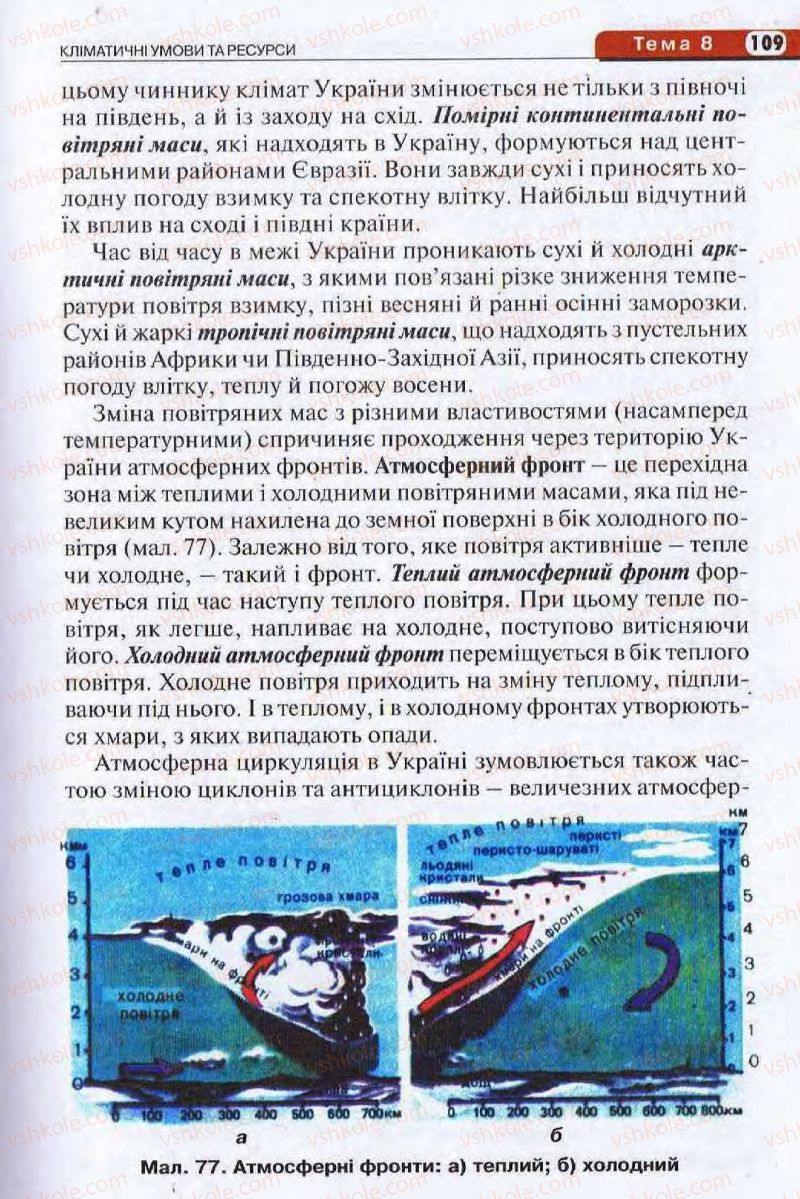 Страница 109 | Підручник Географія 8 клас І.Л. Дітчук, О.В. Заставецька, І.В. Брущенко 2008