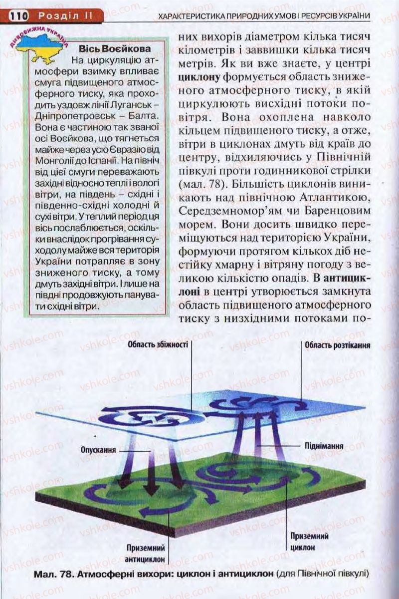 Страница 110 | Підручник Географія 8 клас І.Л. Дітчук, О.В. Заставецька, І.В. Брущенко 2008