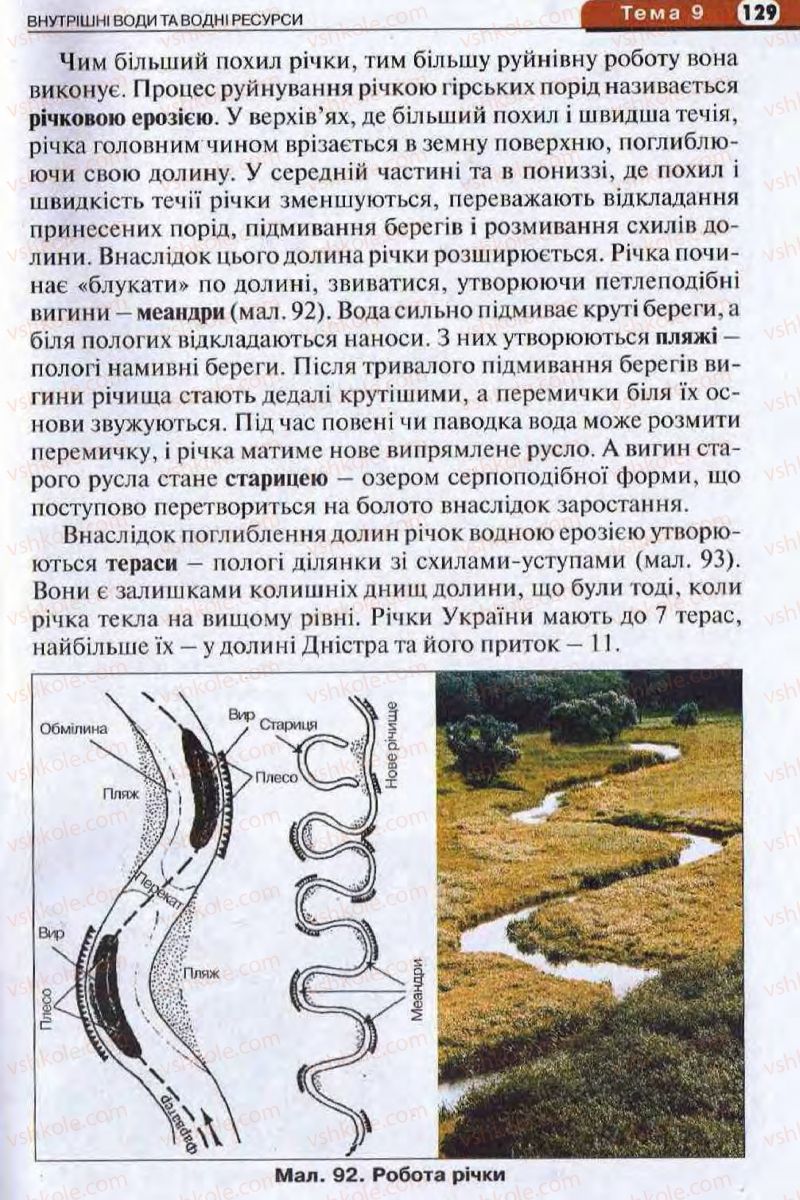 Страница 129 | Підручник Географія 8 клас І.Л. Дітчук, О.В. Заставецька, І.В. Брущенко 2008